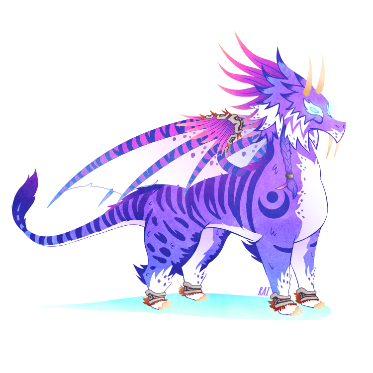 'Warcraft Dragon.' Commissioned by Serpentmoon. Ink, Digital. 2018.