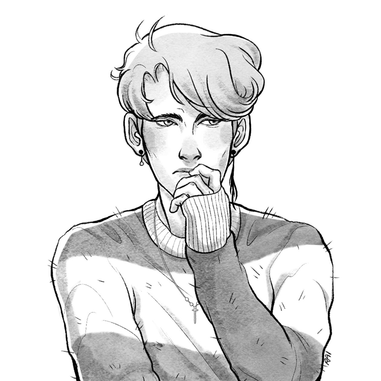 ‘Prickly.’ Ink, Digital. 2018.