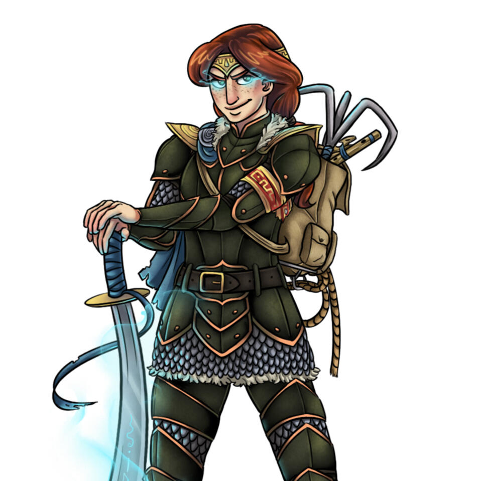 ‘Freyla Skyfenson.’ Commissioned by Graham Bryden. Ink, Digital. 2018.