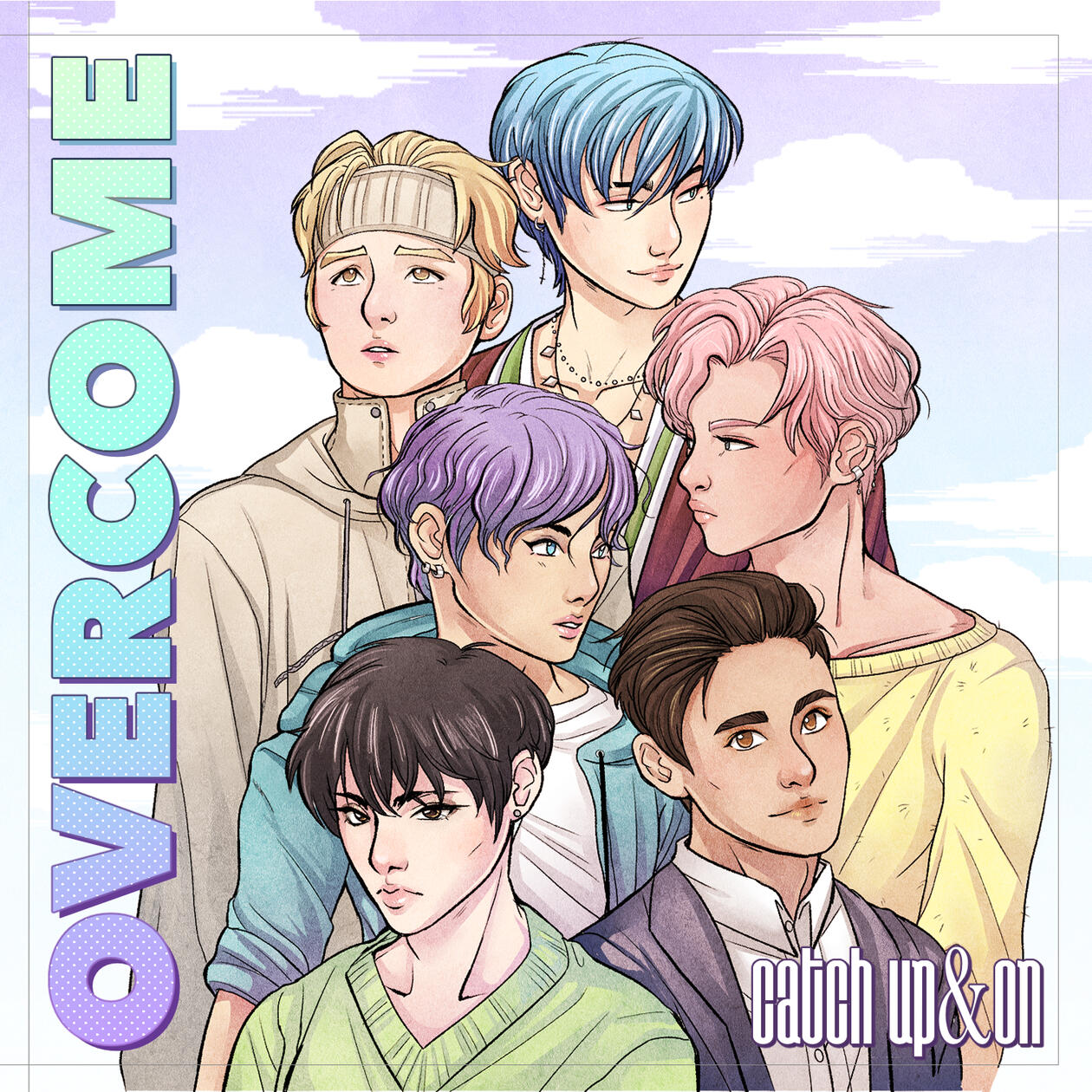 ‘OVERCOME.’ Mock CD Design. Ink, Digital. 2020.