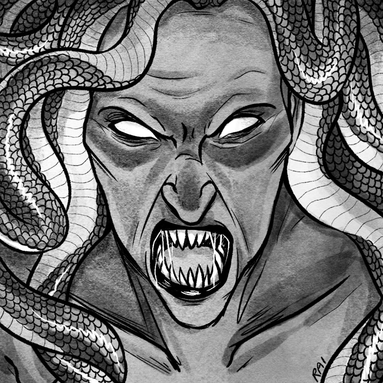 ‘Cruel.’ Ink, Digital. 2018.