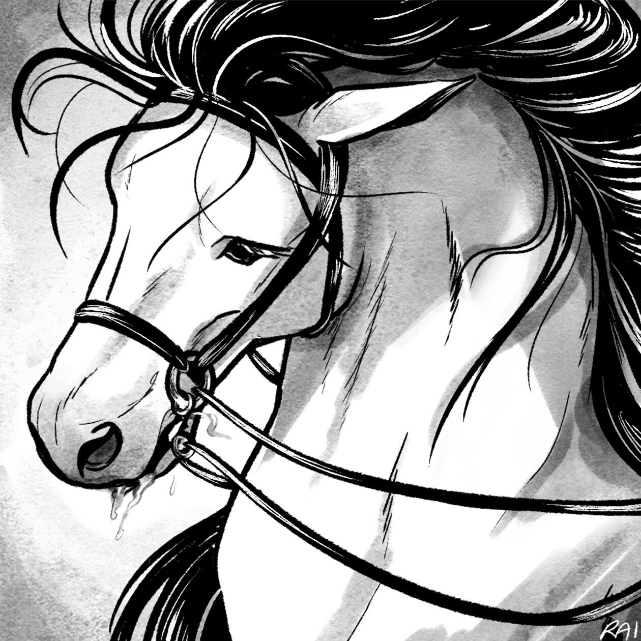 ‘Drooling.’ Ink, Digital. 2018.