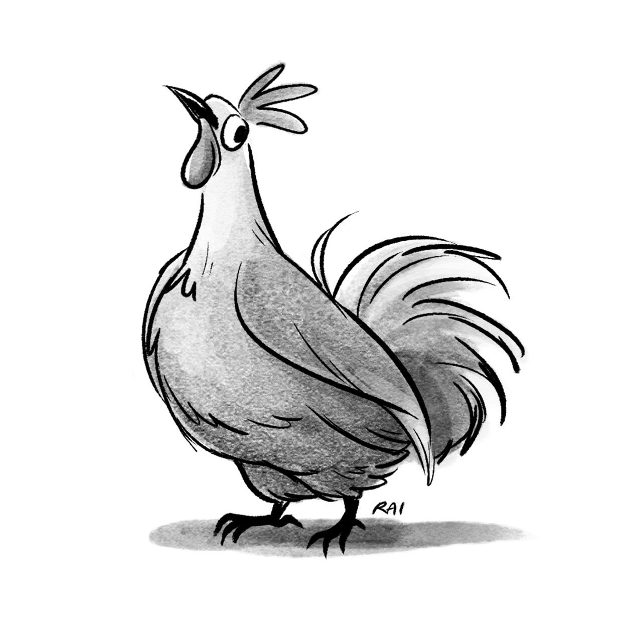 ‘Chicken.’ Ink, Digital. 2018.