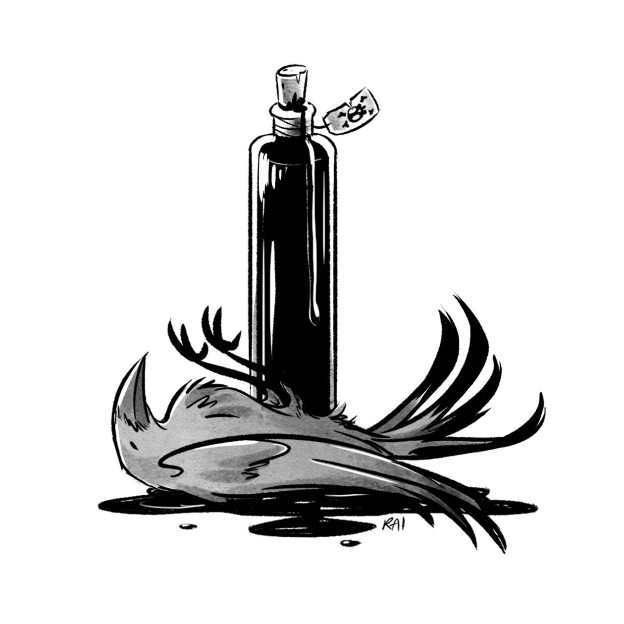 ‘Poisonous.’ Ink, Digital. 2018.