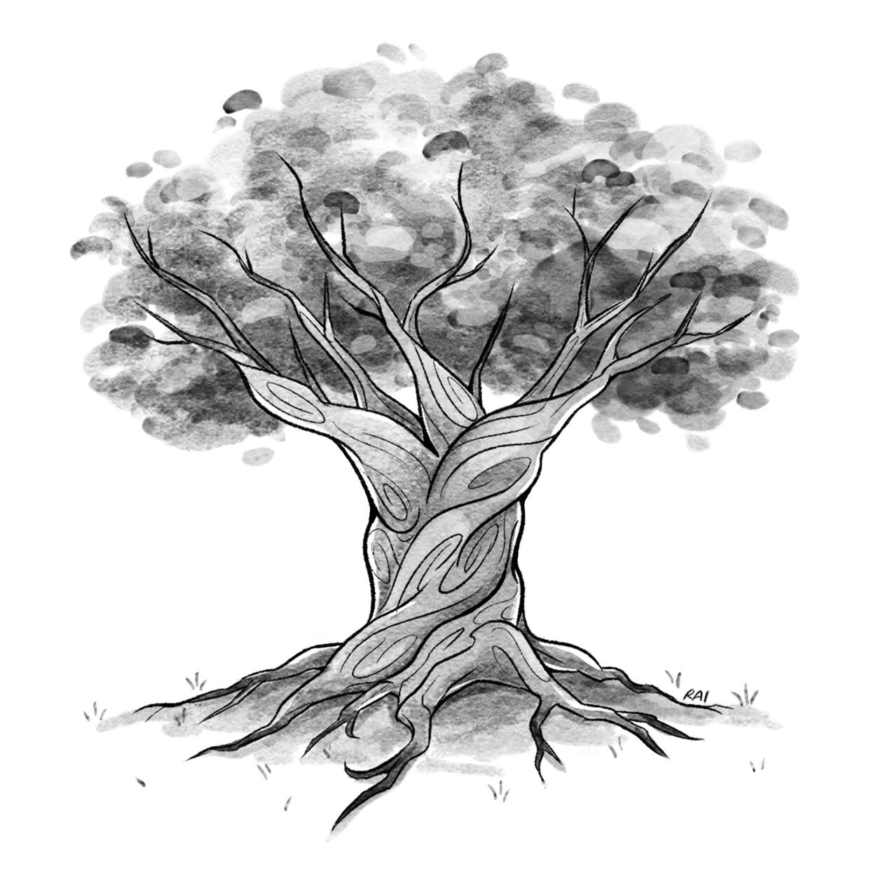 ‘Tranquil.’ Ink, Digital. 2018.