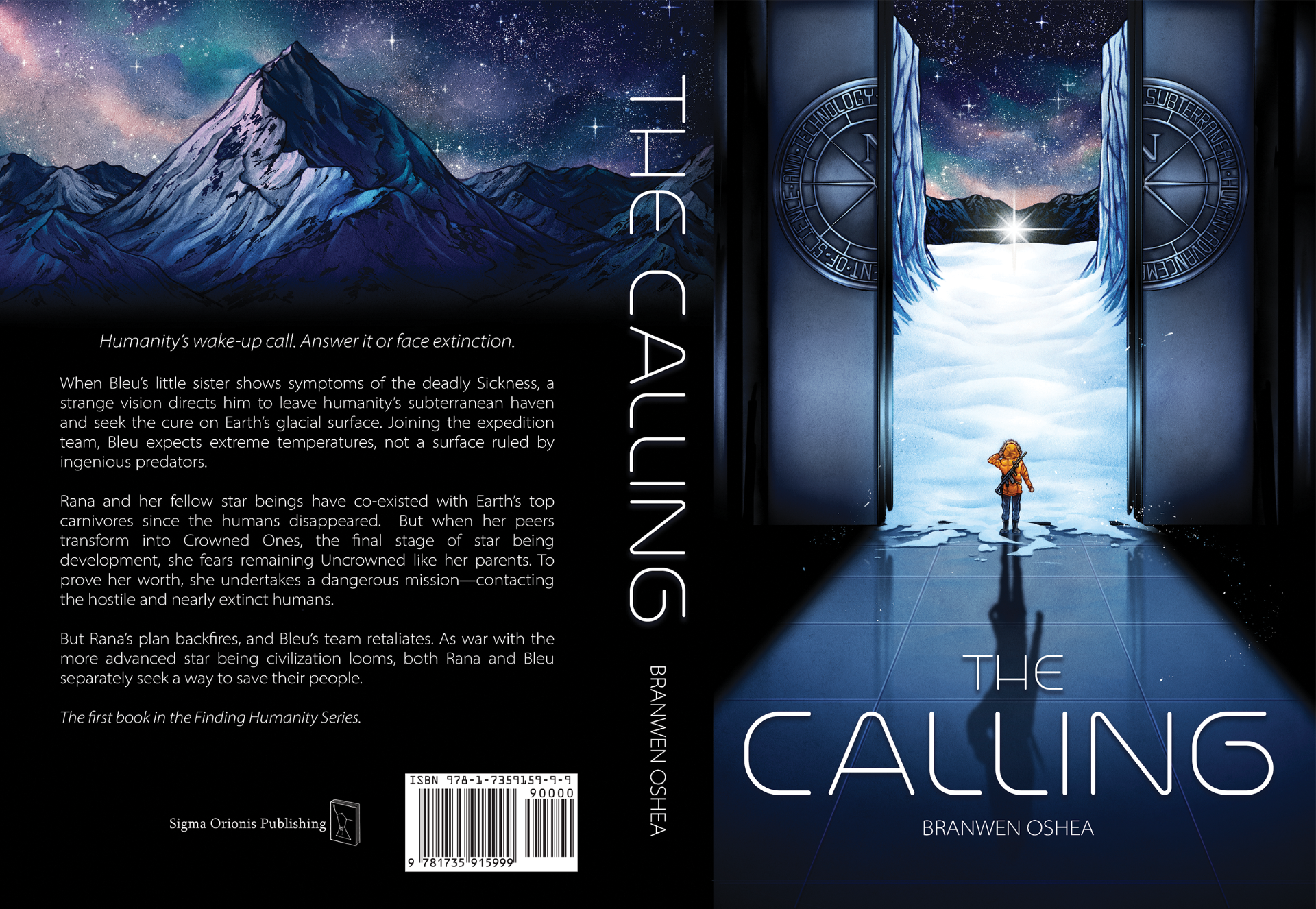 ‘The Calling.’ Book Cover Design for Branwen OShea. Graphite, Digital. 2020.