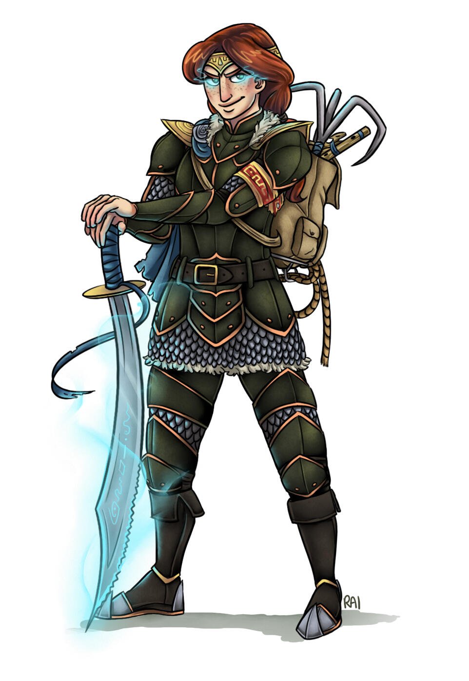 ‘Freyla Skyfenson.’ Commissioned by Graham Bryden. Ink, Digital. 2018.