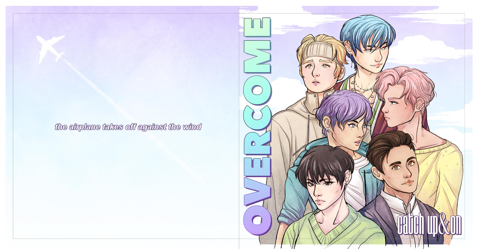 ‘OVERCOME.’ Mock CD Design. Ink, Digital. 2020.