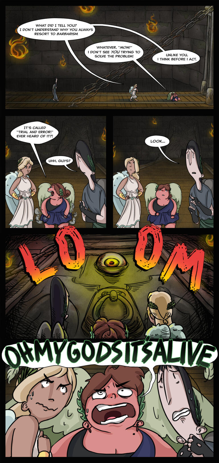 'Fly Trap, Page 2.' THE ALATI CHRONICLES. Ink, Digital. 2016.