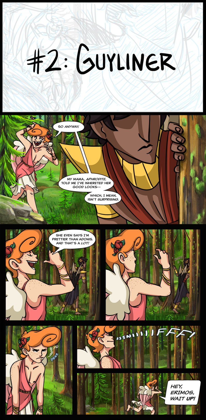 'Guyliner, Page 1.' THE ALATI CHRONICLES. Ink, Digital. 2016.