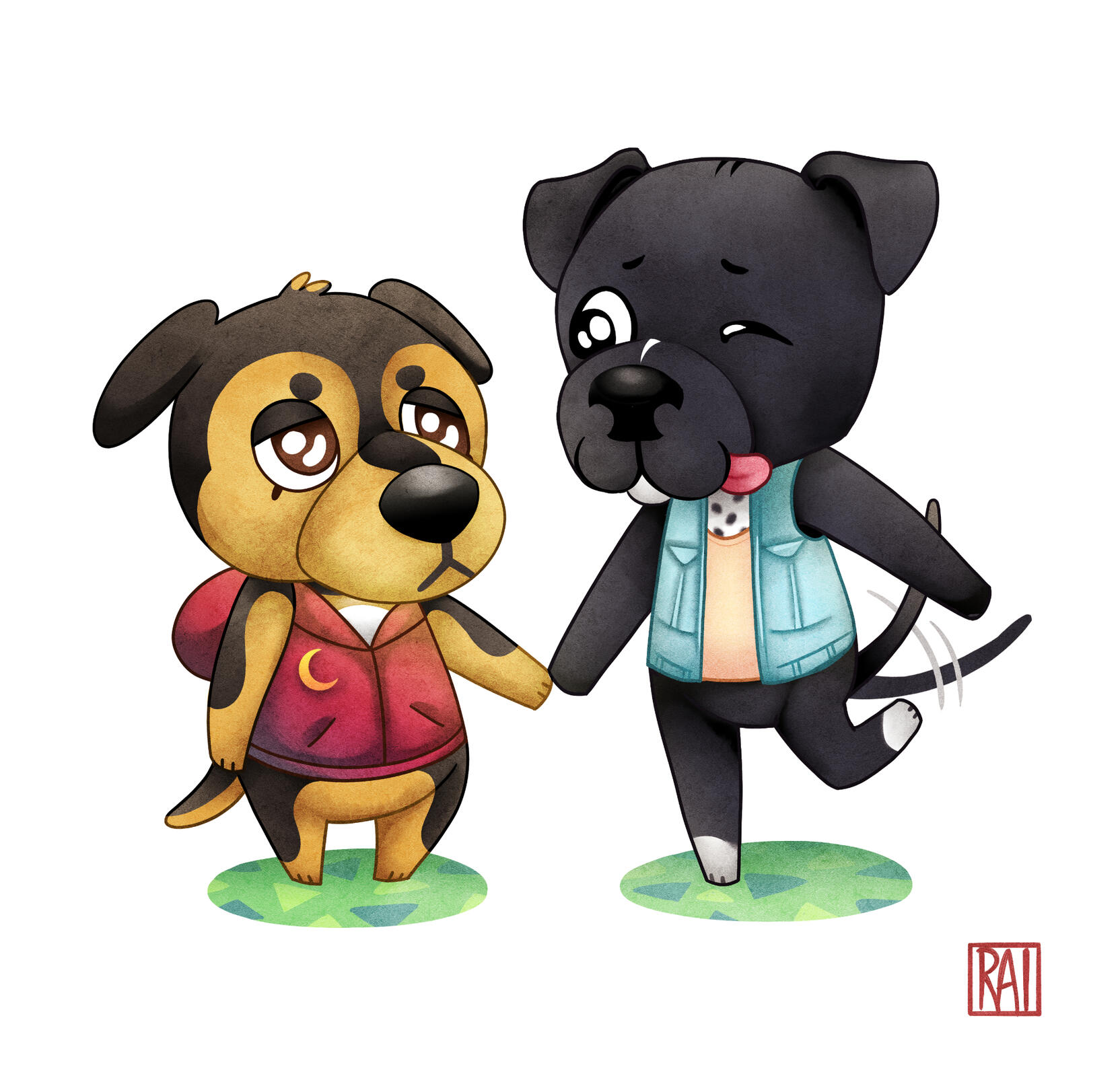 ‘Luna and Zoey.’ Ink, Digital. 2020.