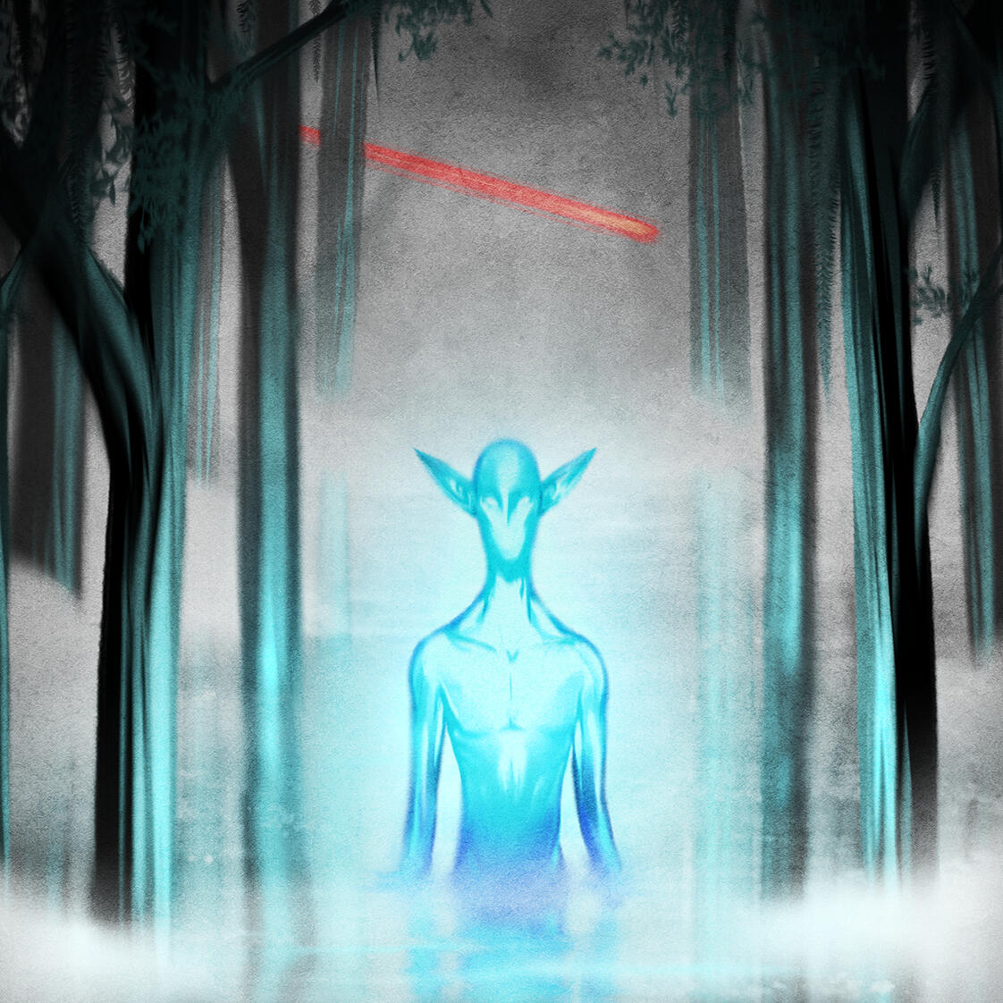 ‘Silence of the Song Trees.’ Book Cover Design for Branwen OShea. Ink, Digital. 2020.