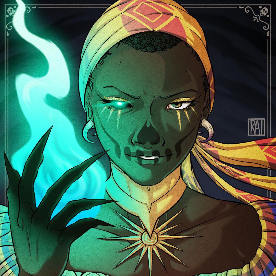 ‘The Gatekeeper.’ Commission for June Oakley. Ink, Digital. 2021.